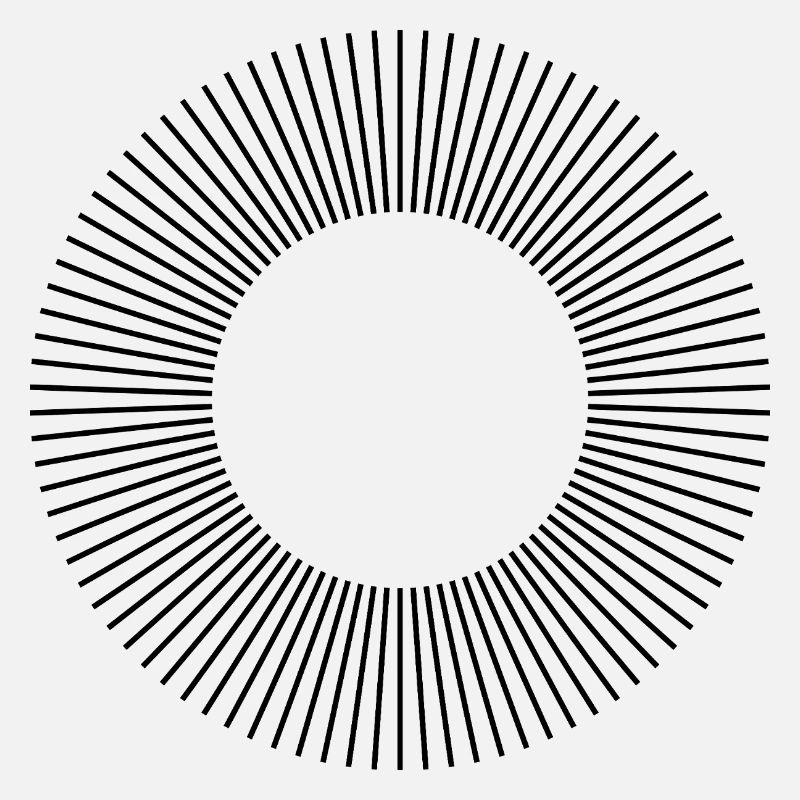 Conception de la composition des cercles de lignes