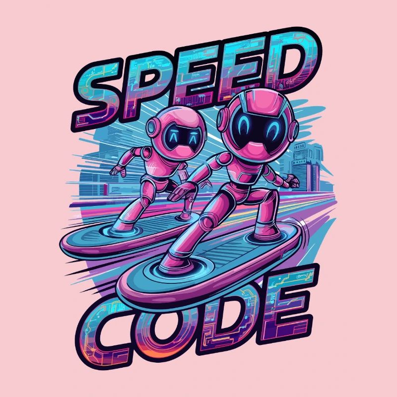 Code de vitesse Cyberpunk Robot Surf Tech Art