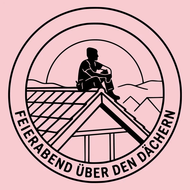 Dachdecker Feierabend über den Dächern