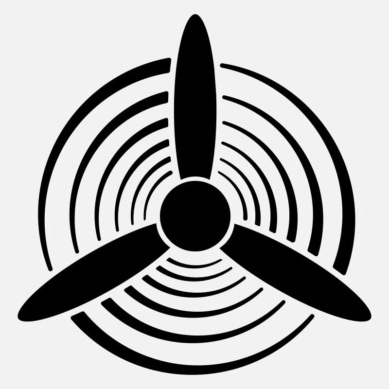 Einfarbiger grafischer Propeller