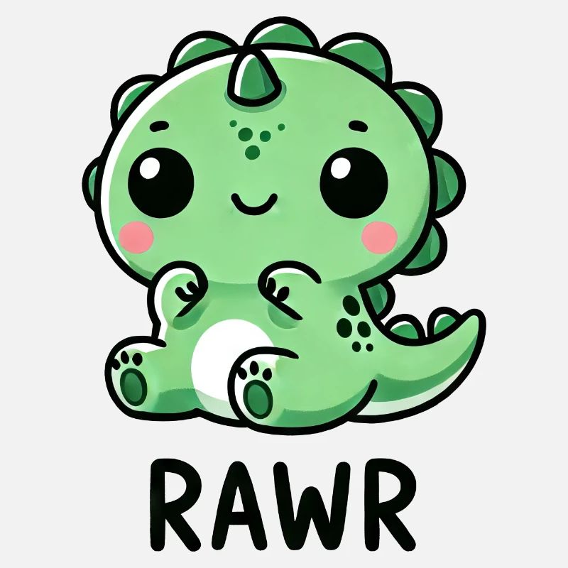 Mignon Dino T-Rex Chibi Roar Dessin animé