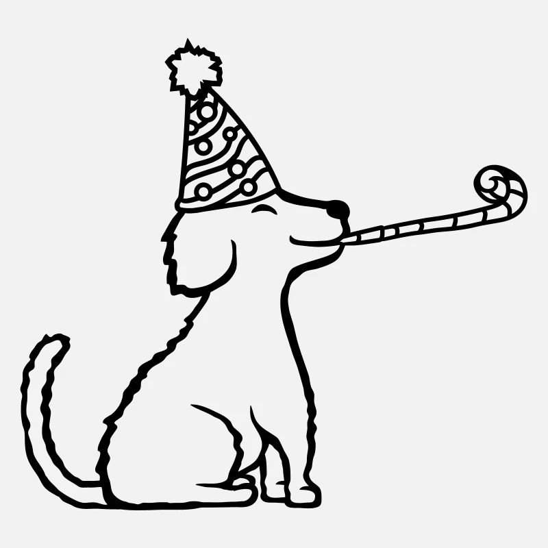Welpe Geburtstagskind Geburtstag feiern