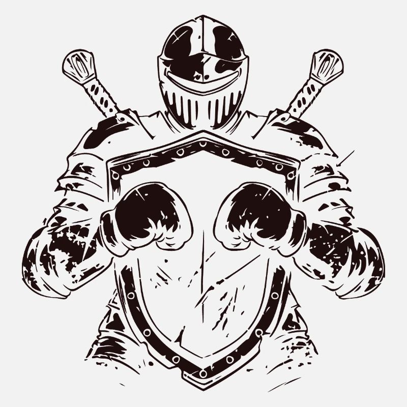 Knight with shield and sword