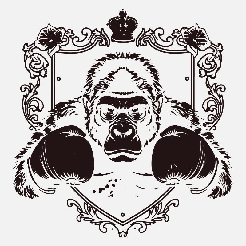 Gorilla with fighting pose