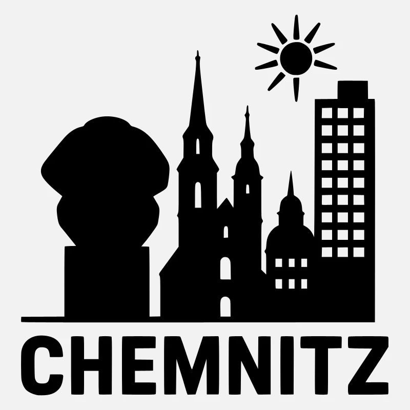 Chemnitz Landmark Silhouette