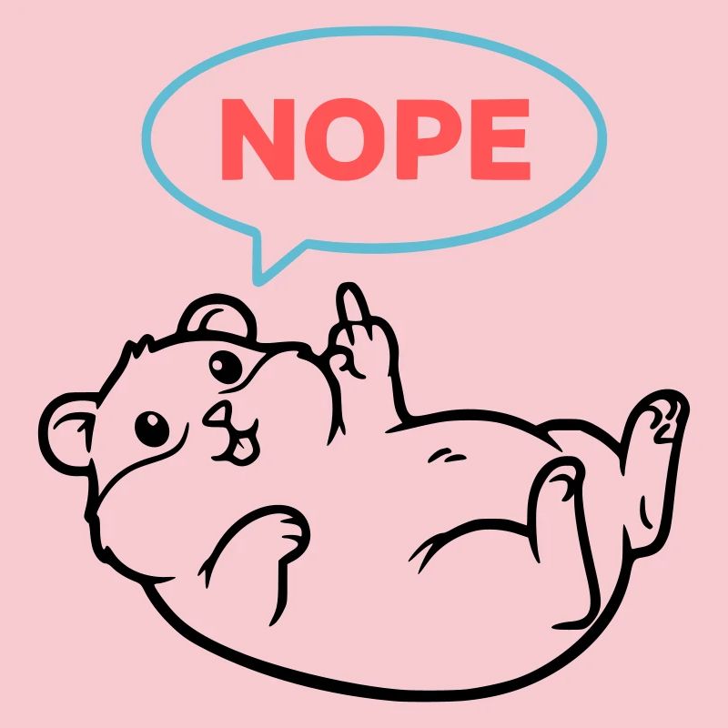Hamster Nope Comic Coloré