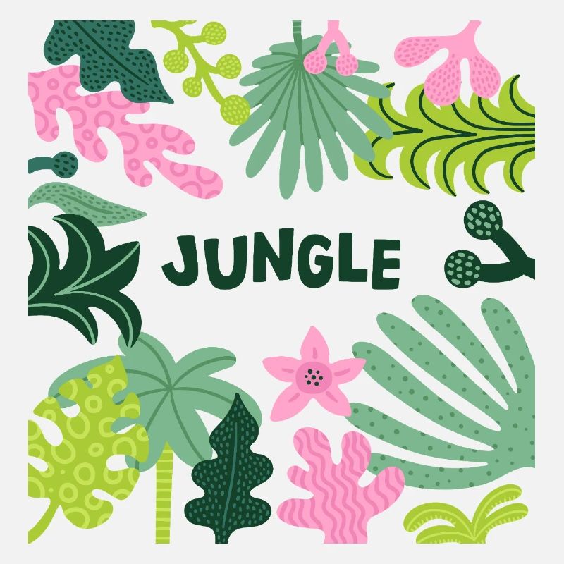 Jungle Tropical Leaves Pattern Nature Design