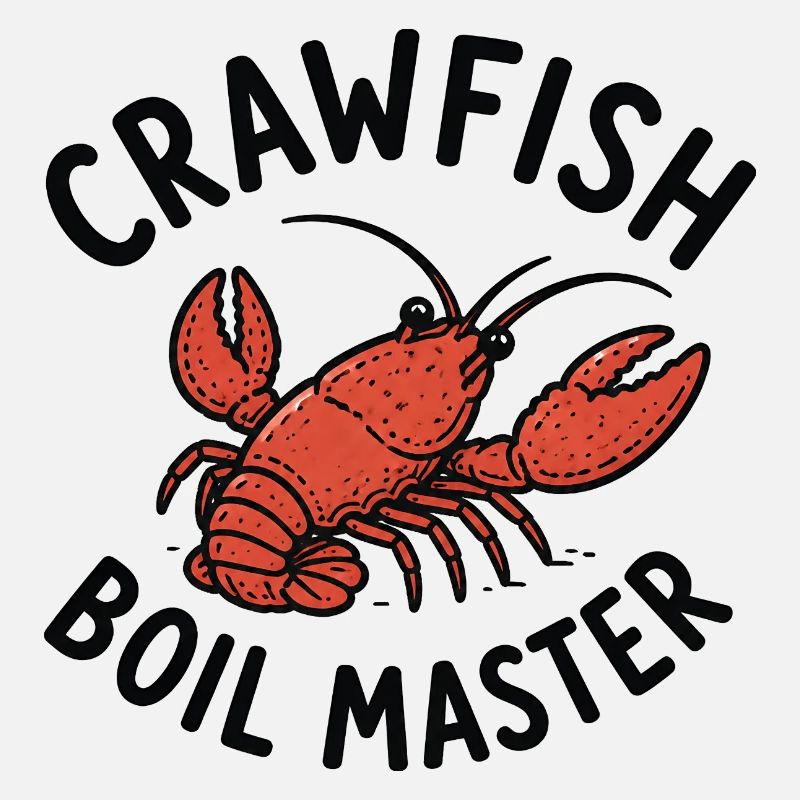 Crawfish Boil Master Funny Men Crawfish