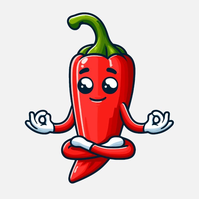Caractère décontracté de poivron rouge