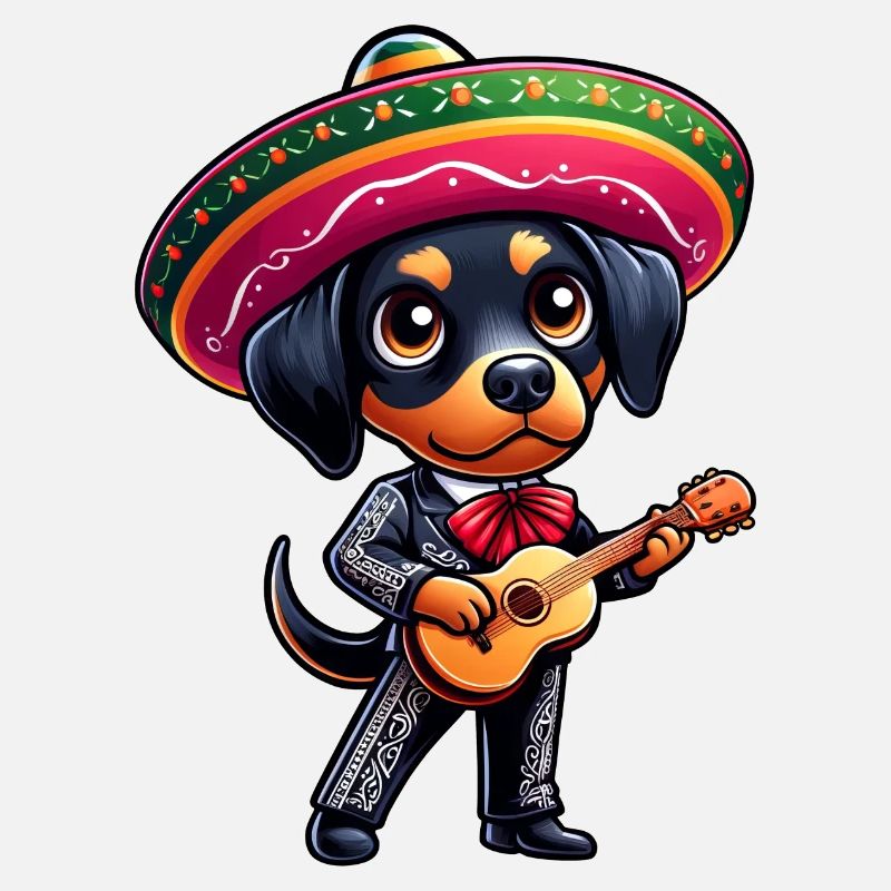 Doberman dans le rôle du guitariste mariachi Cinco de Mayo