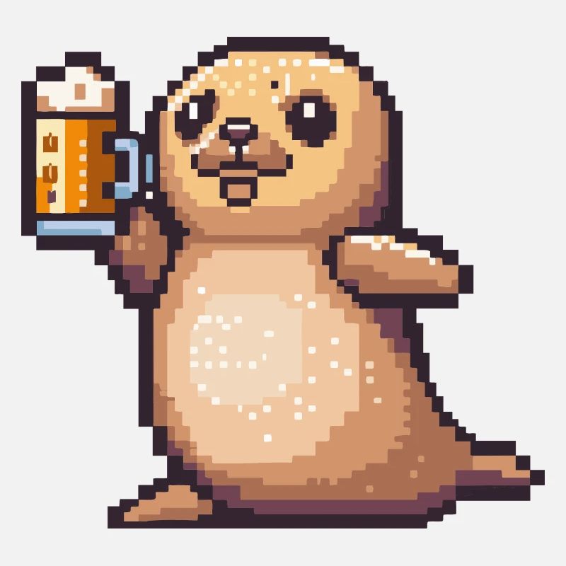 Robbe Tier Pixel Bier