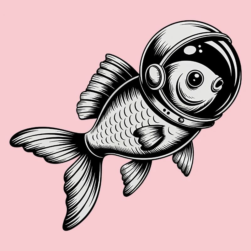Poisson dans l’espace - Logo Cool Astonomy
