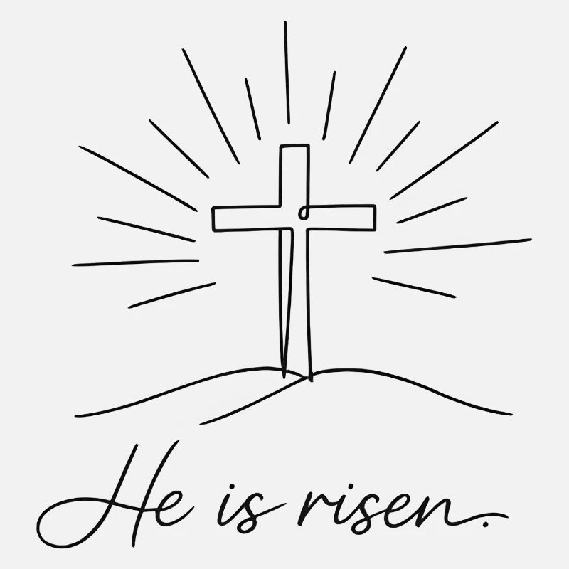 Crucifix He is Risen Easter Jesus
