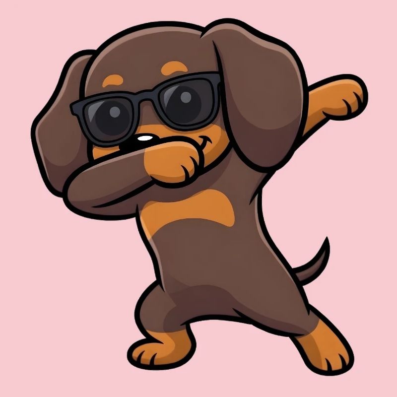 Dabbing Dackel alias Teckel