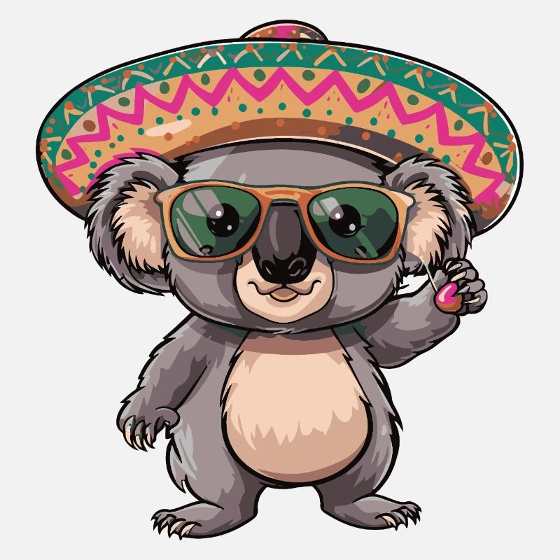 Koala Comic Sombrero drôle
