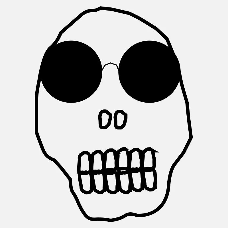 cool skull with sunglasses / skull