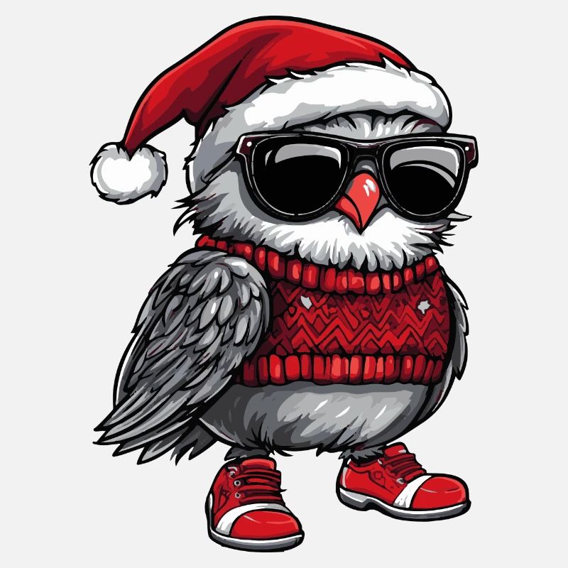 Eule Weihnachten Comic Cool
