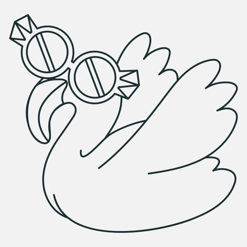 Flamingo mit kühler Brille
