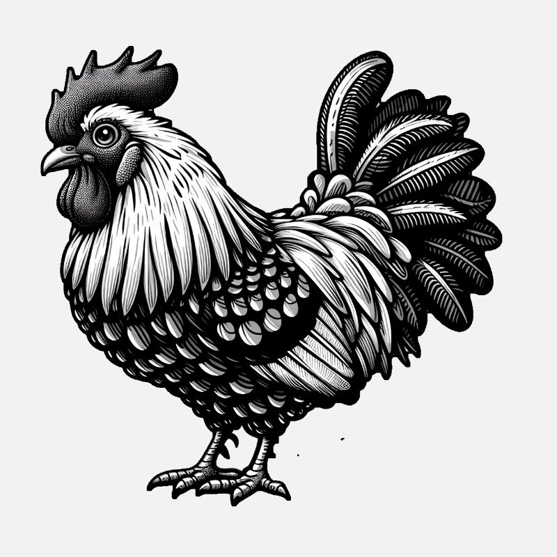 Komplizierte Hahn Illustration