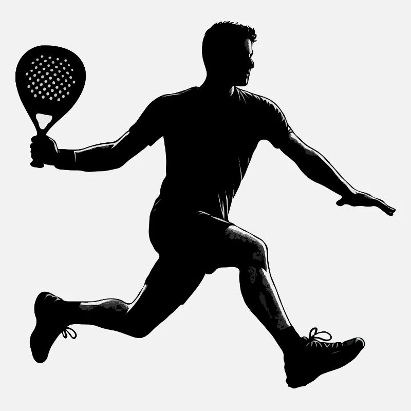 Padel player side black