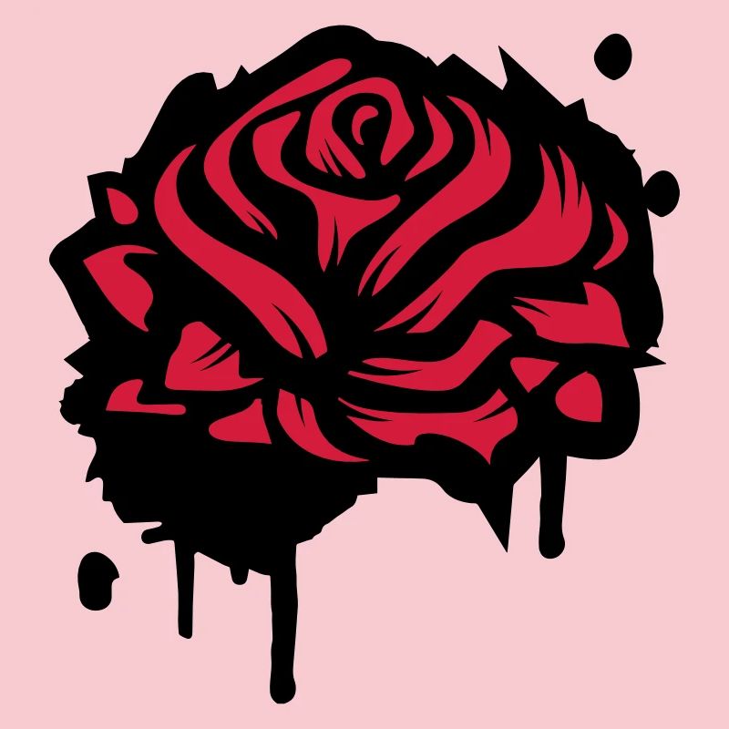 A rose as a graffiti