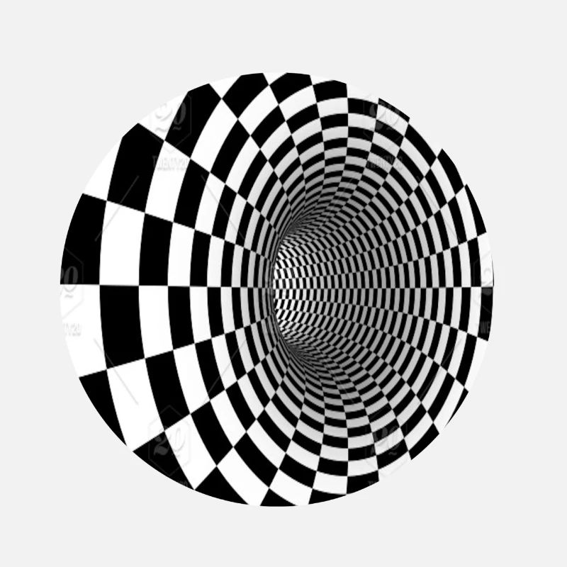 Tunnel Noir et Blanc Illusion