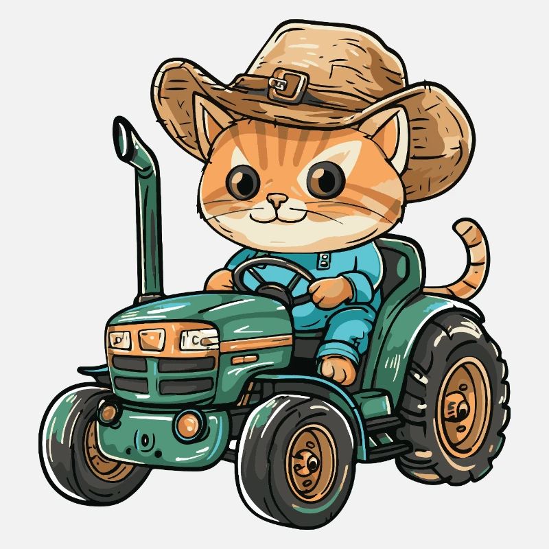 Katze Traktor Farmer