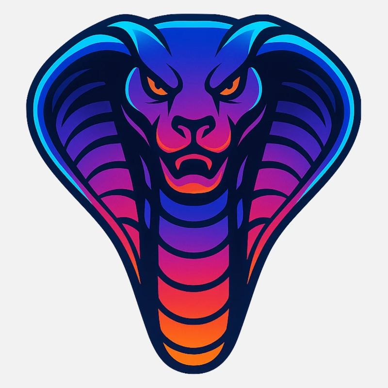 Neon Cobra Gradient Illustration