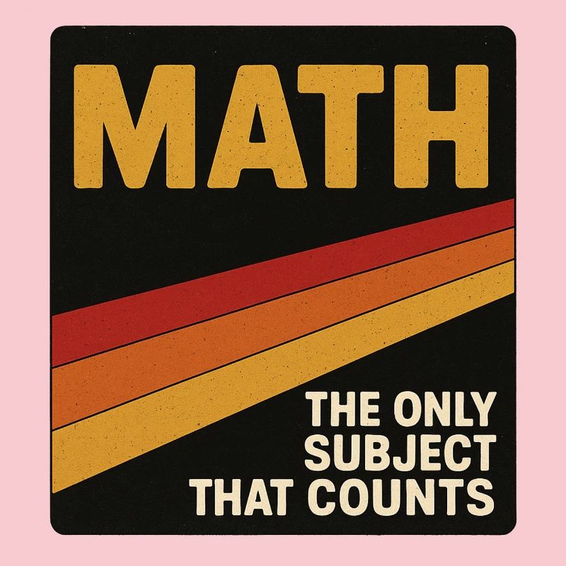Retro Math Counts Poster