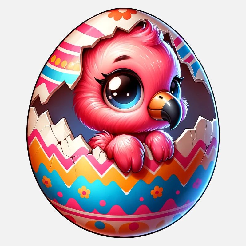 Magical Easter Flamingo Hatches from Egg