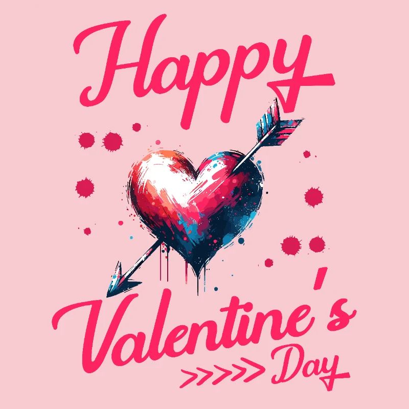 Conception de coeur de la Saint-Valentin avec flèche