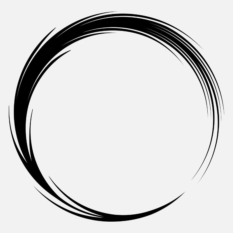 Cercle Icône Forme Noir