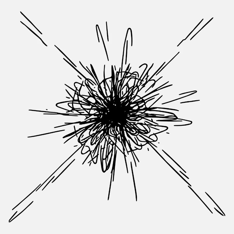 Motif de lignes d’explosion de mandala