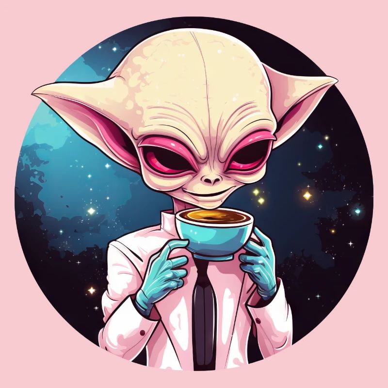 Alien Alien Coffee Space Coucher de soleil