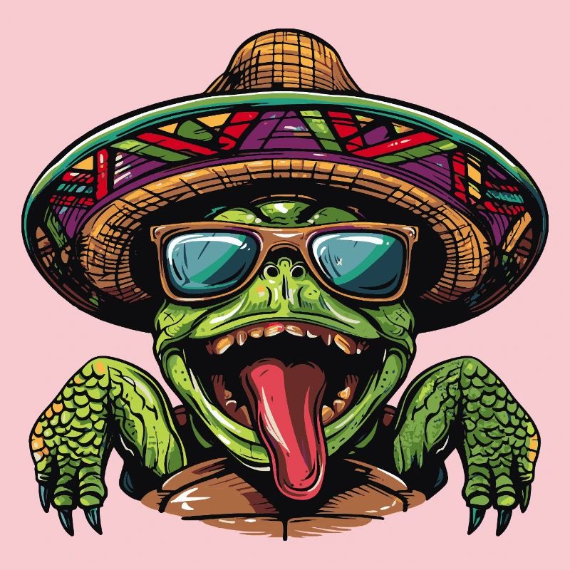 Turtle Comic Funny Sombrero