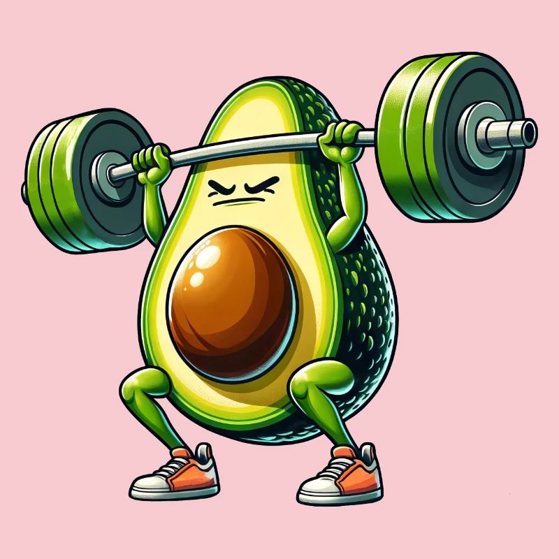 Starkes Avocado Workout mit Hantel