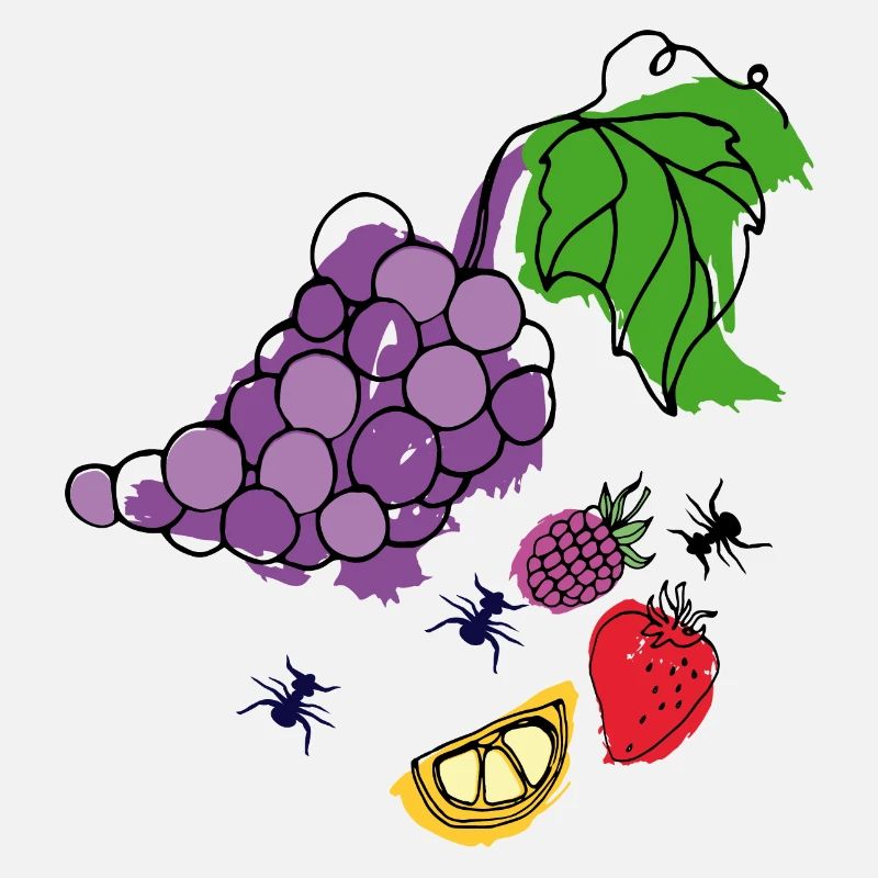 Fruit with insects