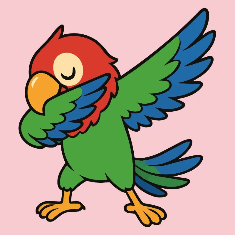 Parrot Dabbing Comic