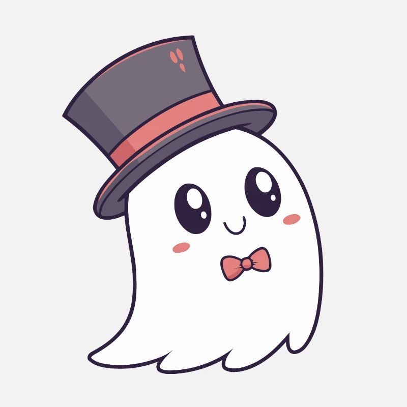 Fancy Ghost Hat and Bow Tie