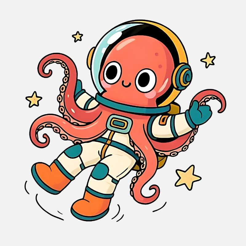 Pieuvre Astronaute Spatiale