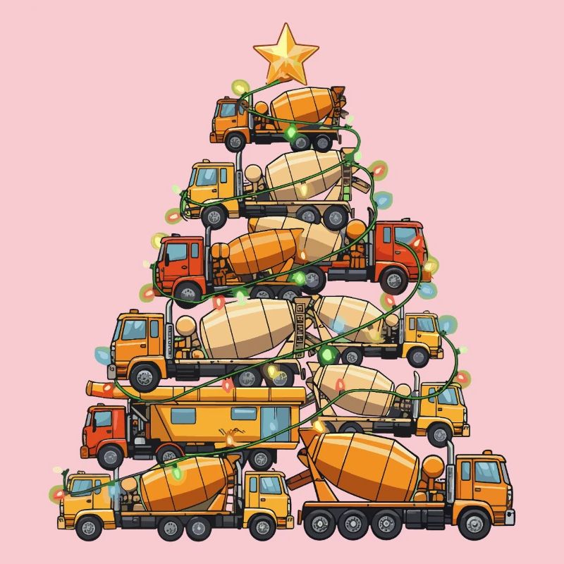 Funny Concrete Mixer Tree Christmas Tree Gift