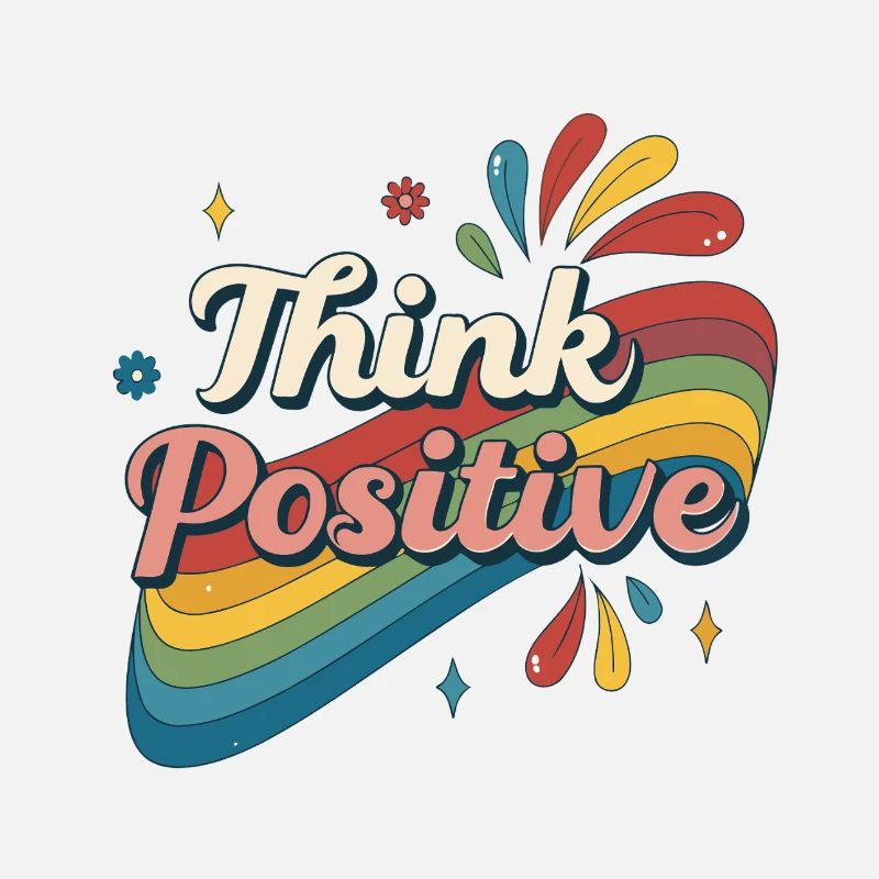 Denken Sie an den positiven Regenbogen