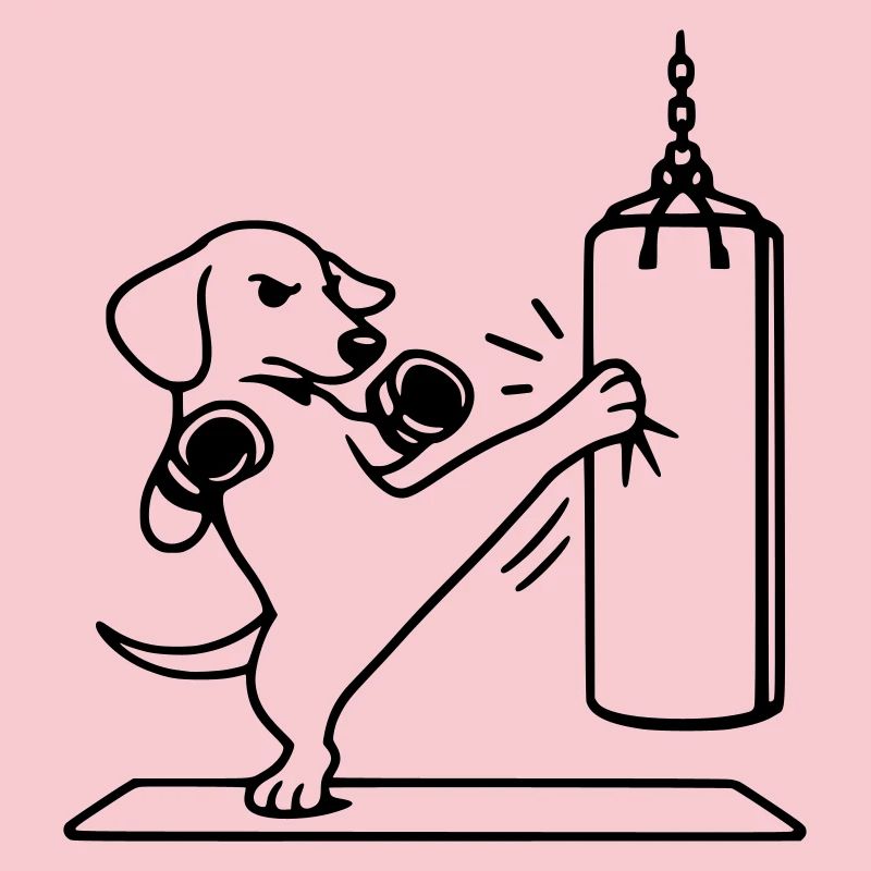 Teckel de kickboxing Boxing