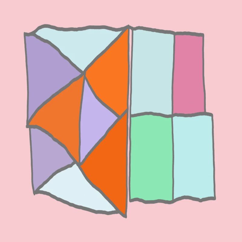 Geometrisches Patchwork-Mosaik