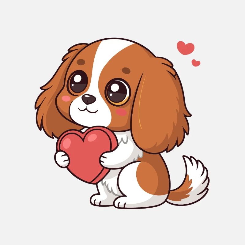 Chiot coeurs câlin cavalier