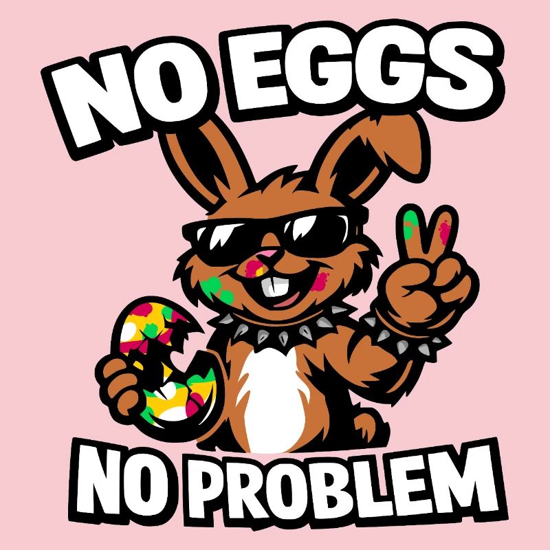 Funny Easter Bunny – No Eggs No Problem