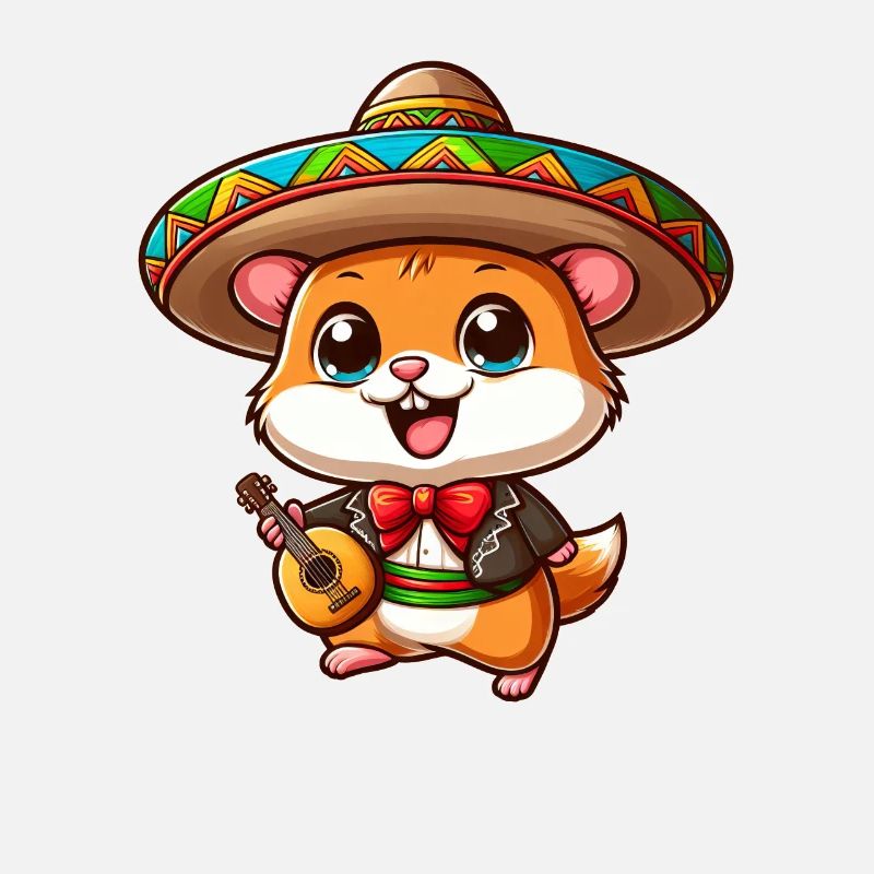 Cinco de Mayo Hamster : Mignon guitariste de Mariachi