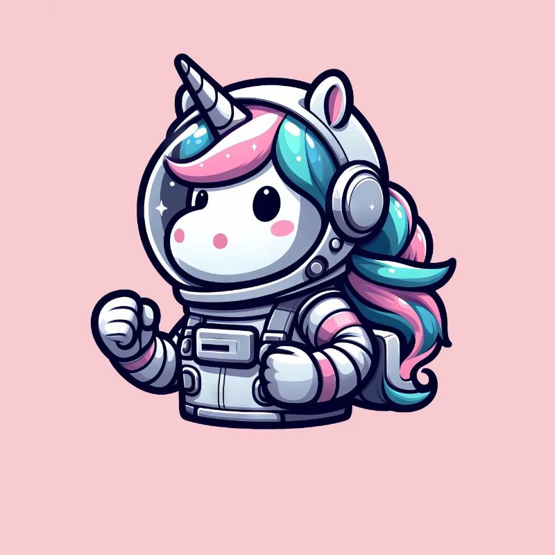 Aventure spatiale d’astronaute licorne