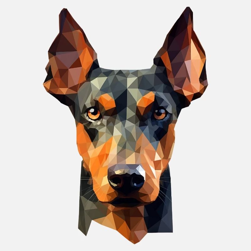 Doberman - Polygon Dog Design