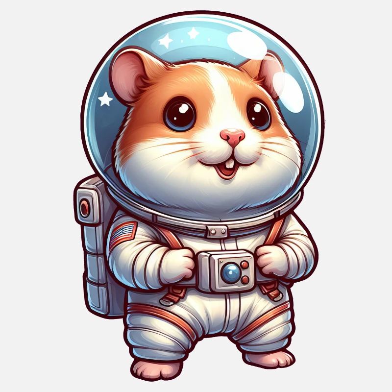 Mignon hamster astronaute dans l’espace